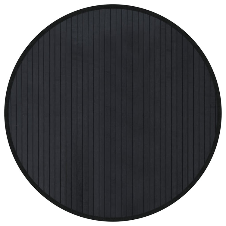 VidaXL tapis rond 60 cm bambou noir
