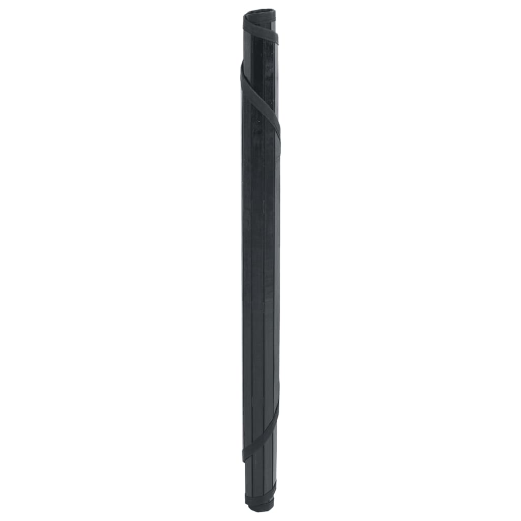 VidaXL tapis rond 60 cm bambou noir