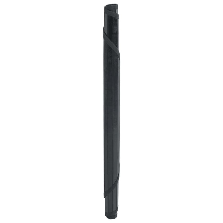 VidaXL tapis rond 60 cm bambou noir