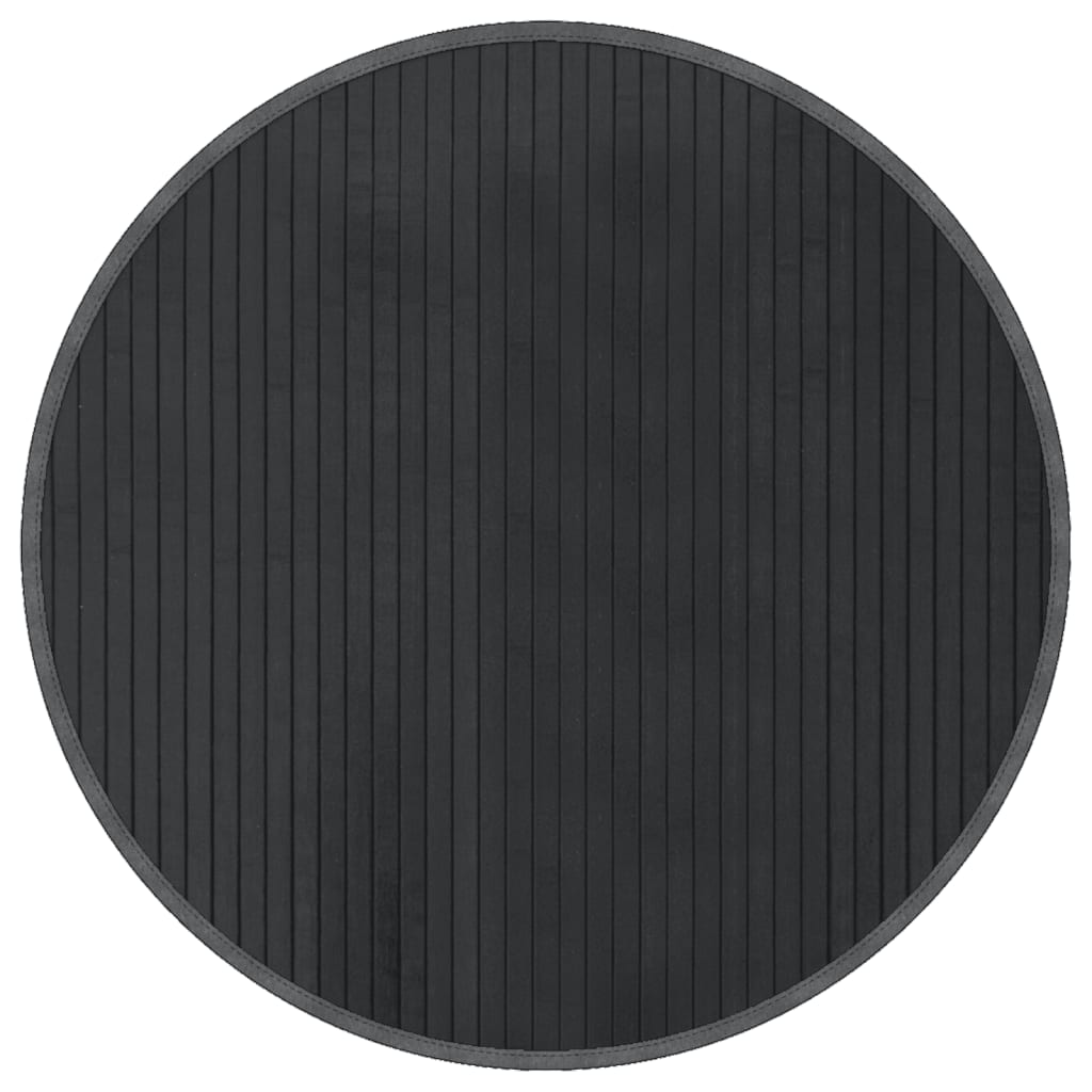 VidaXL tapis rond 60 cm bambou gris