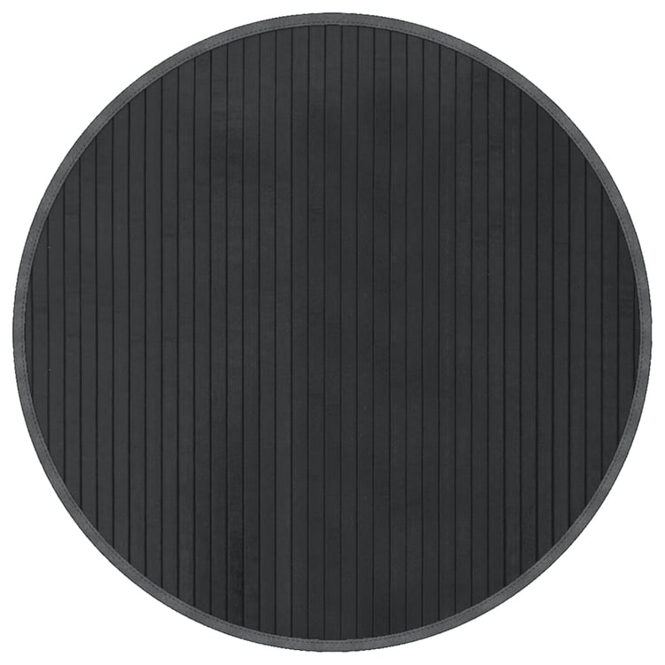 VidaXL tapis rond 60 cm bambou gris
