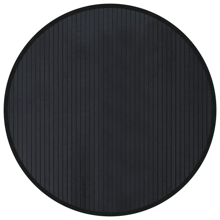 VidaXL tapis rond 80 cm bambou noir