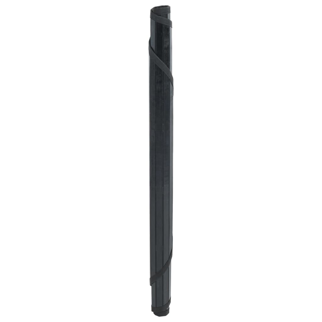 VidaXL tapis rond 80 cm bambou noir