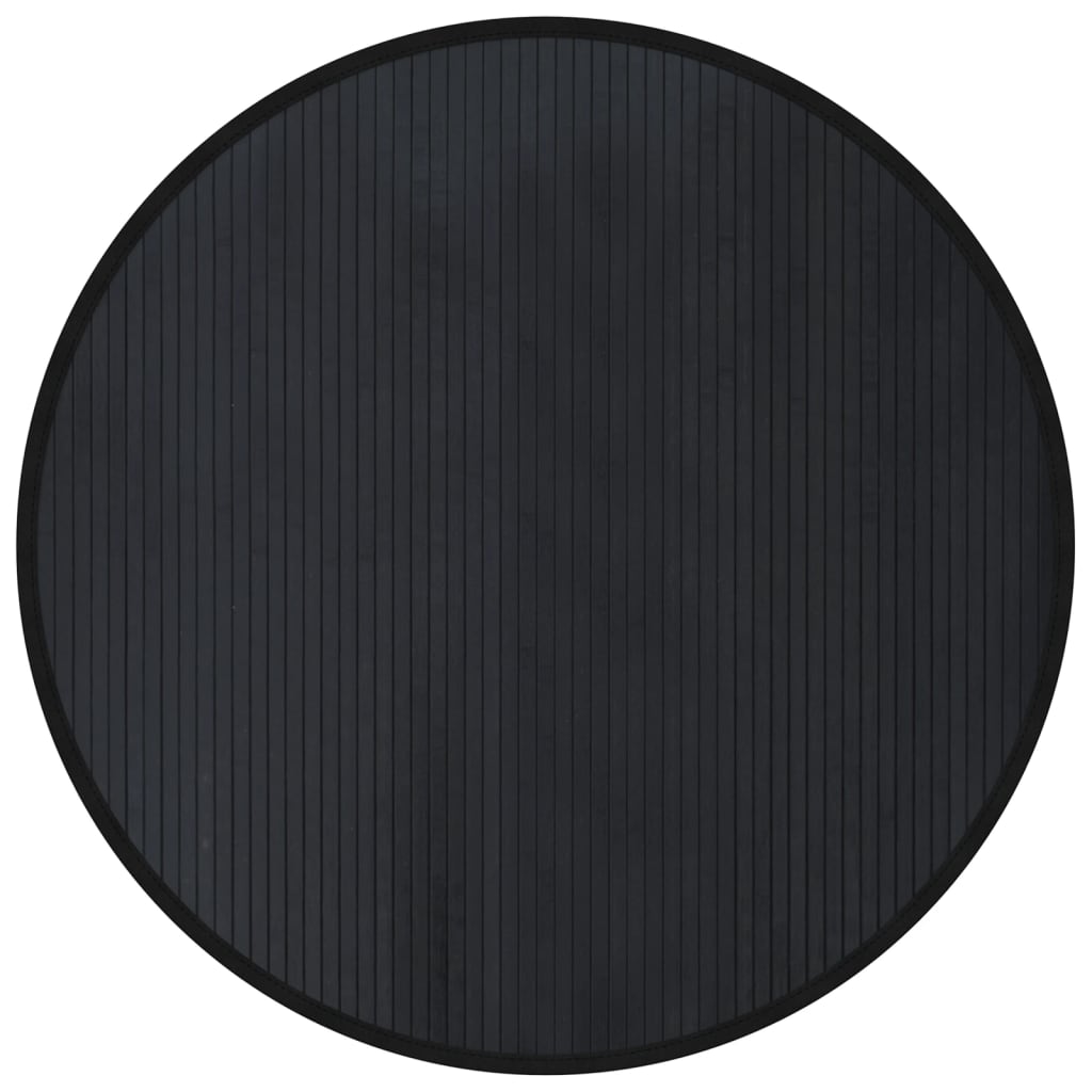 VidaXL tapis rond 100 cm bambou noir