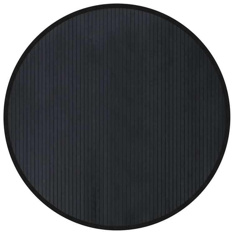 VidaXL tapis rond 100 cm bambou noir