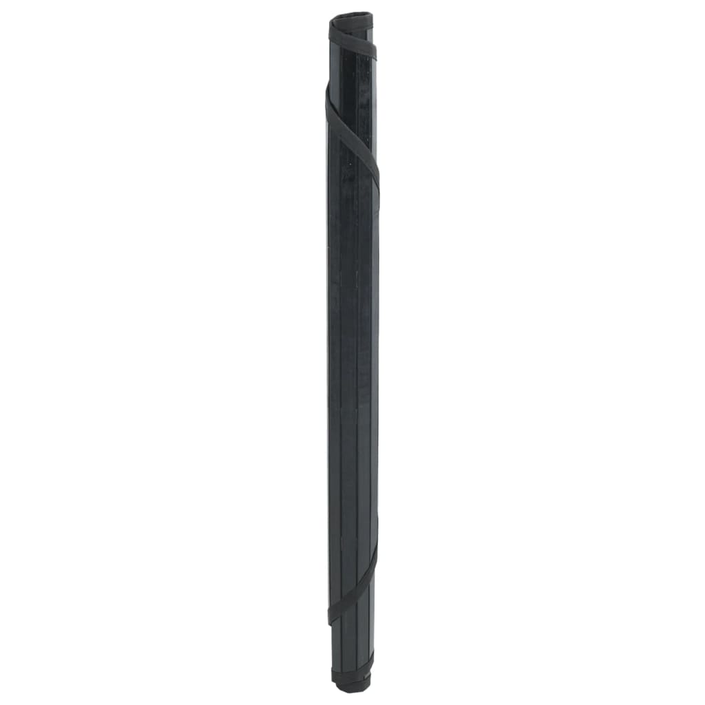 VidaXL tapis rond 100 cm bambou noir