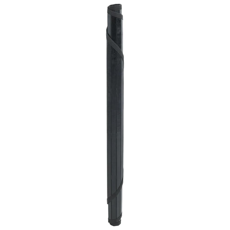 VidaXL tapis rond 100 cm bambou noir