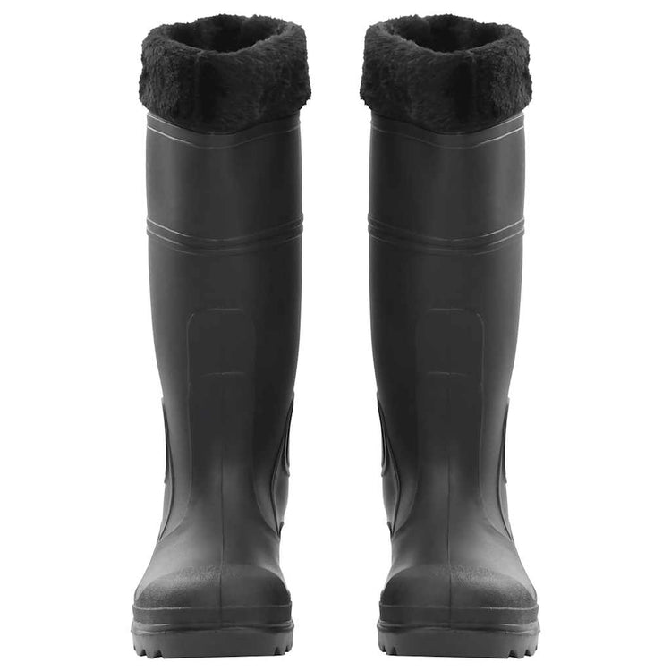 Vidaxl Rain Boots avec chaussettes amovibles Taille 38 PVC Black