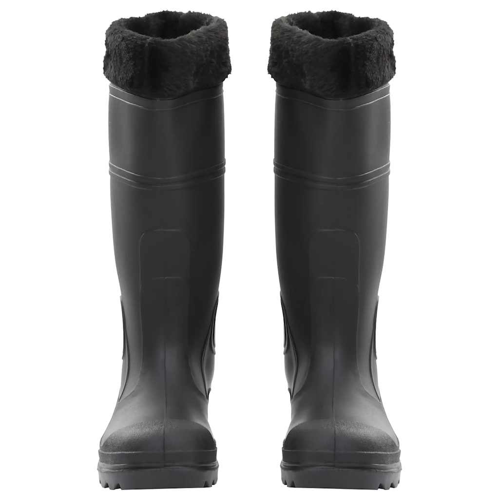 Bottes de pluie vidaxl avec chaussettes amovibles taille 39 PVC noir