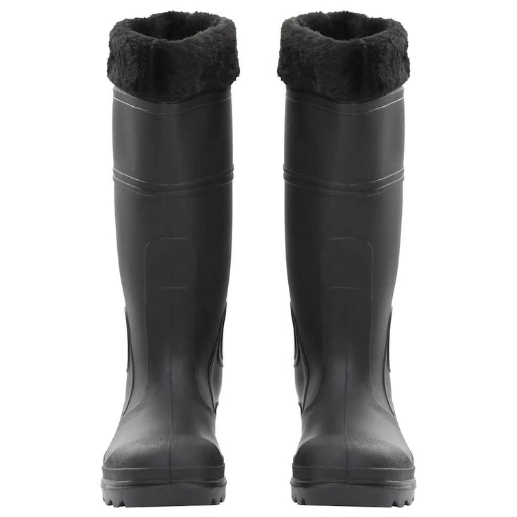 Bottes de pluie vidaxl avec chaussettes amovibles taille 39 PVC noir