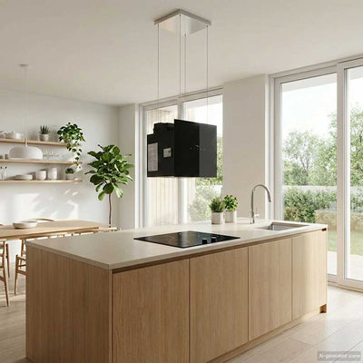Hotte d'extracteur Vidaxl pour l'île de cuisson avec un verre tactif Touct Verre