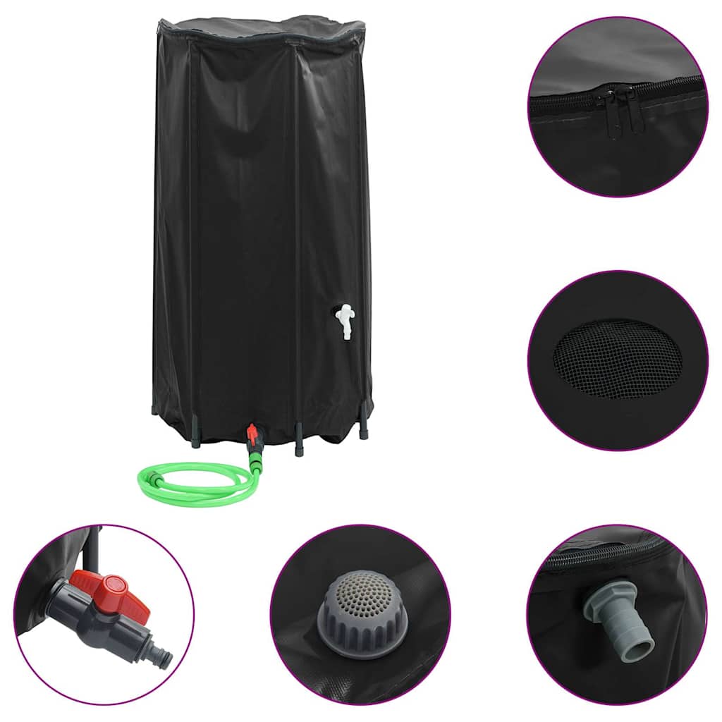 Vidaxl Tank Water avec robinet pliable 250 L PVC