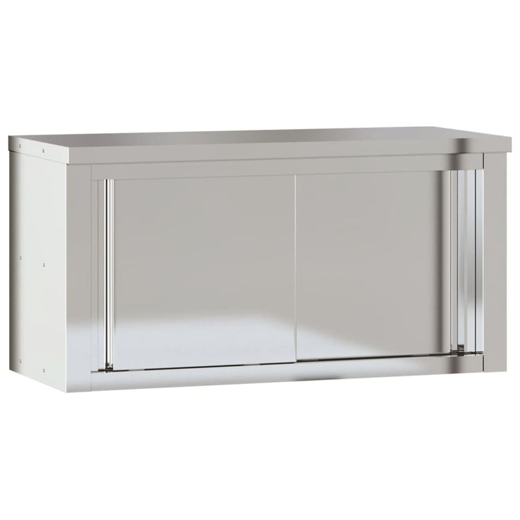 VidaXL Armoire murale de cuisine avec portes coulissantes en acier inoxydable