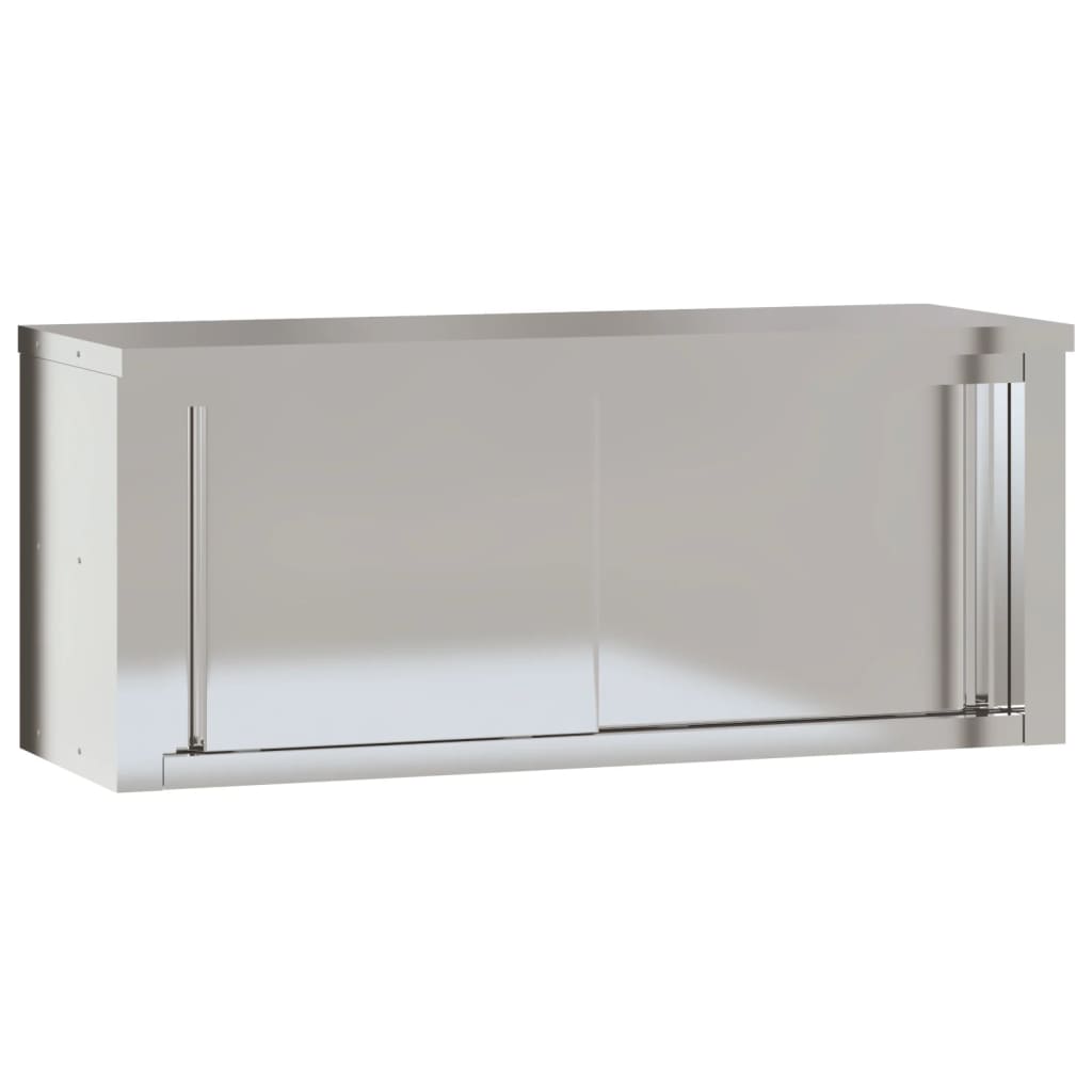 VidaXL Armoire murale de cuisine avec portes coulissantes en acier inoxydable