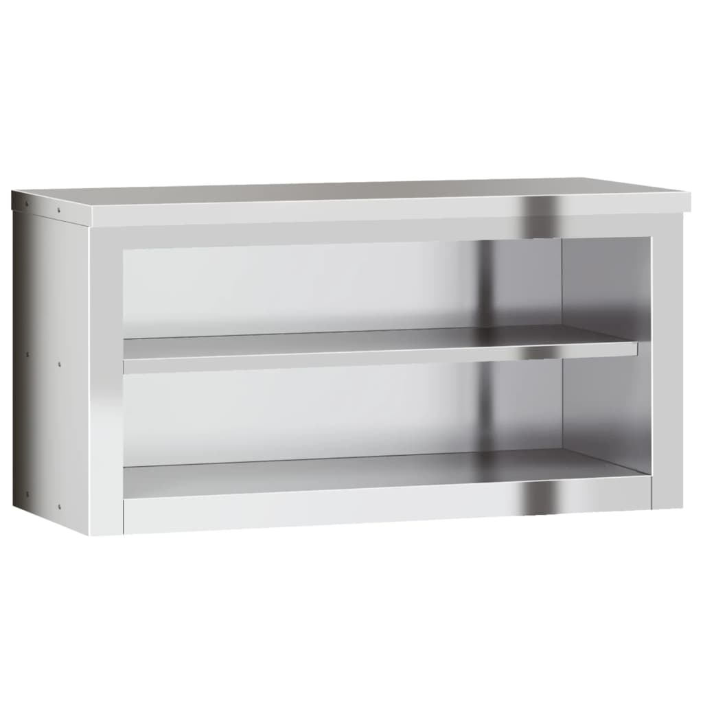 Vidaxl Kitchen Wall Armotboard avec étagère en acier inoxydable