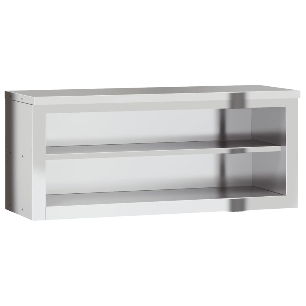Vidaxl Kitchen Wall Armotboard avec étagère en acier inoxydable
