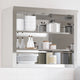 vidaXL Armoire murale de cuisine avec étagères en acier inoxydable