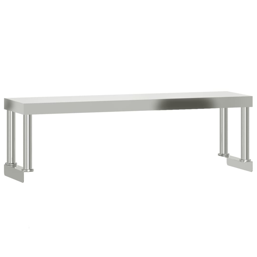 Augmentation du vidaxl pour le travail Tableau 110x30x35 cm en acier inoxydable