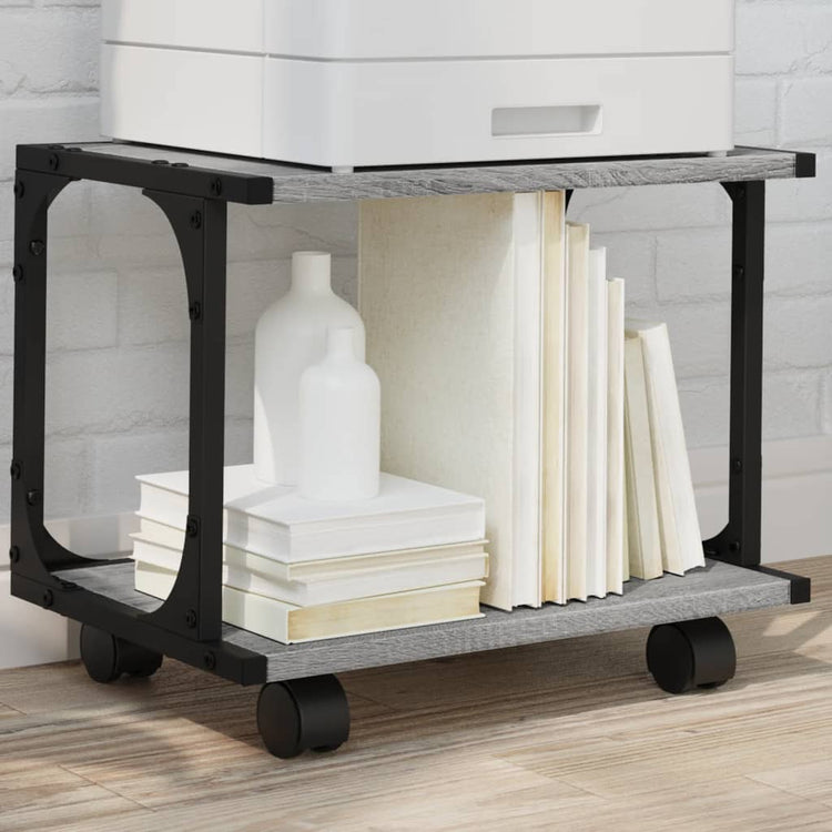 Boîte de l'imprimante Vidaxl 2 couches 41x28x33,5 cm en bois de bois de bois de bois sonoma