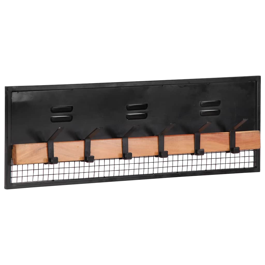 Vidaxx porte-manteau mural 90x11x30 cm bois de manguier massif