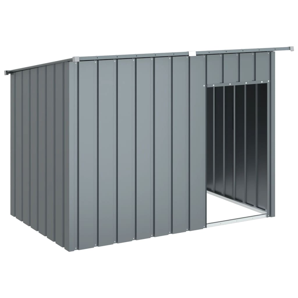 Vidaxl Dog Loft avec toit 153x91x110 cm anthracite en acier -colore