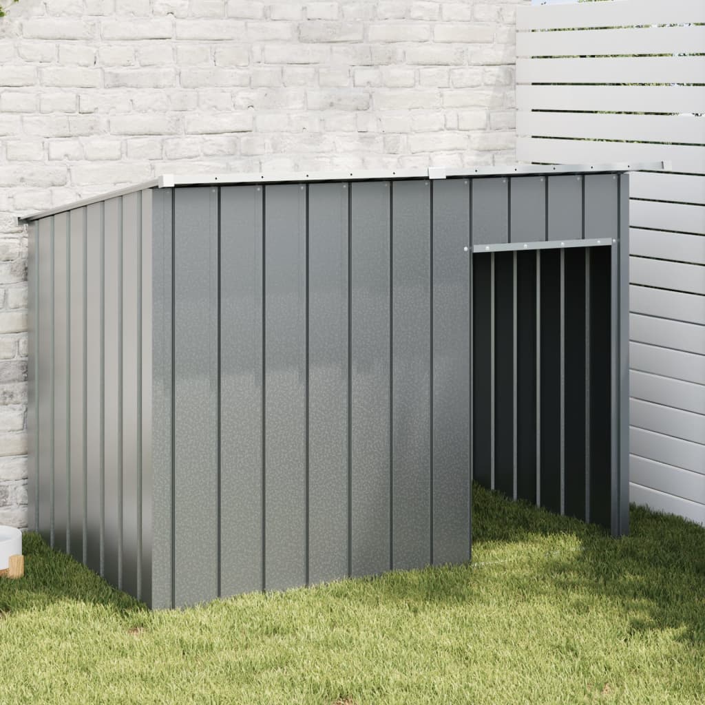 Vidaxl Dog Loft avec toit 153x91x110 cm anthracite en acier -colore