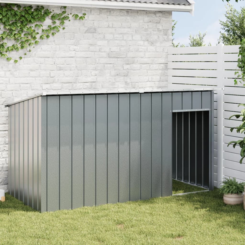 Vidaxl Dog Loft avec toit 196x91x110 cm Anthracite en acier galvanisé -colore