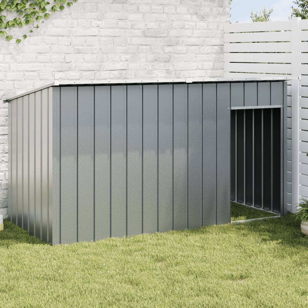 Vidaxl Dog Loft avec toit 196x91x110 cm Anthracite en acier galvanisé -colore