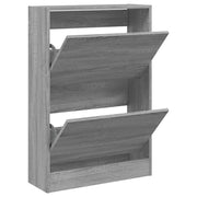 Armoire à chaussures Vidaxl 60x21x87,5 cm Produit en bois gris sonoma chêne couleur - afbeelding 2