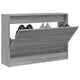 Armoire à chaussures vidaxl 80x21x57 cm en bois coupé gris sonoma chêne couleur
