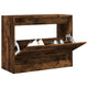 Armoire à chaussures Vidaxl 80x34x63 cm en bois de bois de chêne fumé coloré