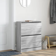 Armoire à chaussures Vidaxl 80x34x96,5 cm en bois coupé gris sonoma chêne couleur - afbeelding 3