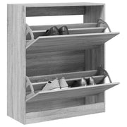 Armoire à chaussures Vidaxl 80x34x96,5 cm en bois coupé gris sonoma chêne couleur - afbeelding 1
