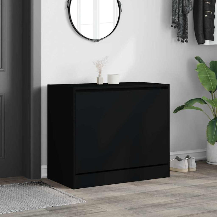 Armoire à chaussures Vidaxl 80x42x69 cm Bois de bois de propriété