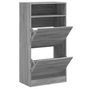 Armoire à chaussures vidaxl 60x34x116 cm en bois coupé gris sonoma chêne couleur - afbeelding 2