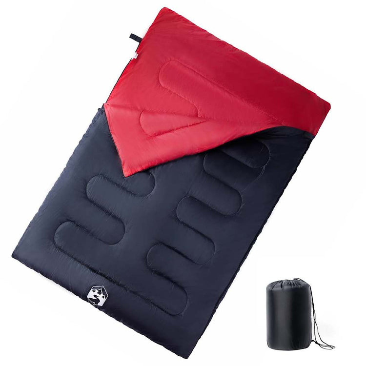 Sac de couchage VidaXL pour 2 personnes avec oreillers pour adultes 3-4 saisons
