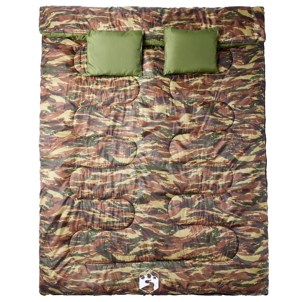 Vidaxx sac de couchage double avec oreillers pour adultes 3-4 saisons