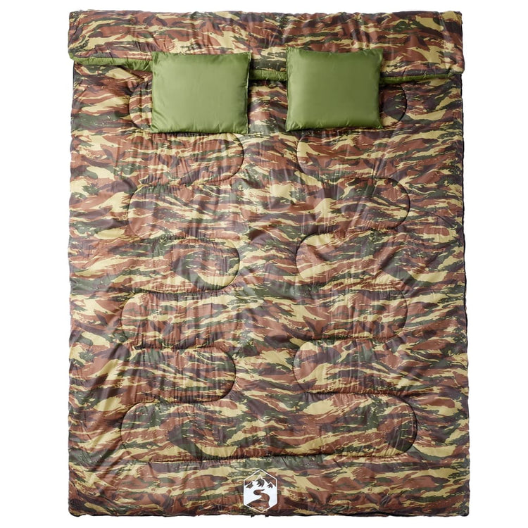 Vidaxx sac de couchage double avec oreillers pour adultes 3-4 saisons