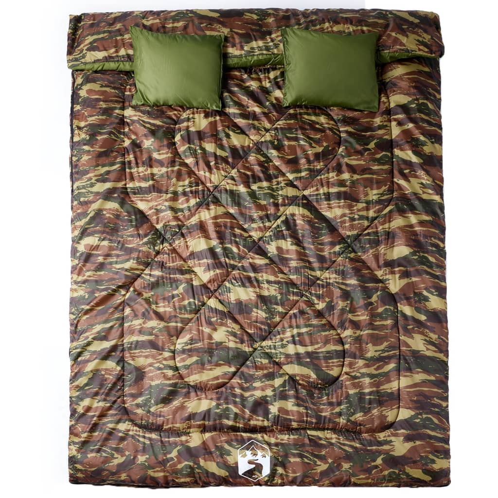 Vidaxx sac de couchage double avec oreillers pour adultes 3-4 saisons