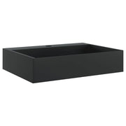 Vidaxl Washbasin 50x38x11 cm en marbre minéral moulé noir - afbeelding 2