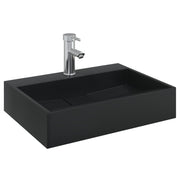 Vidaxl Washbasin 50x38x11 cm en marbre minéral moulé noir - afbeelding 3