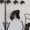 Vidaxl Saddle Rack pliable Mur-Fer Mount Black