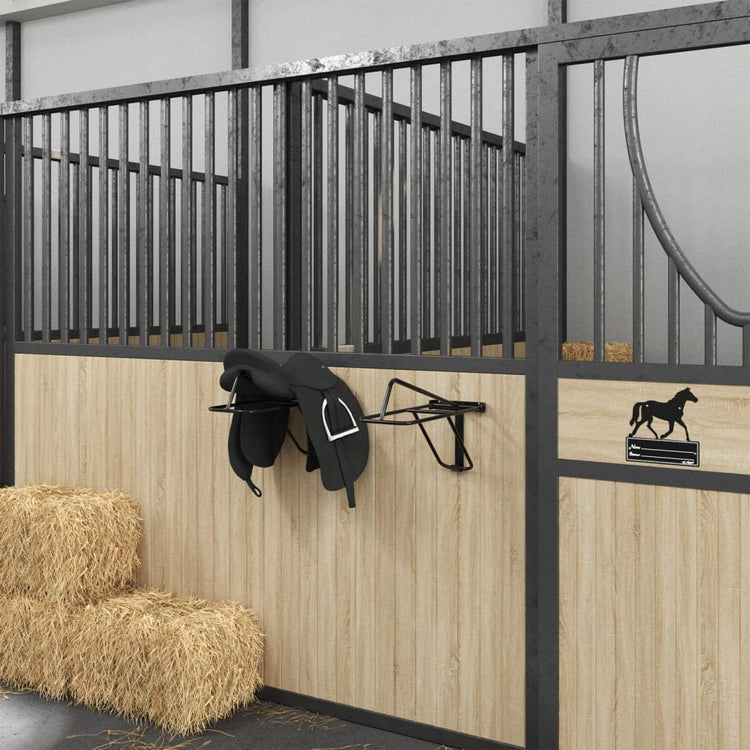 Vidaxl Saddle Rack pliable Mur-Fer Mount Black