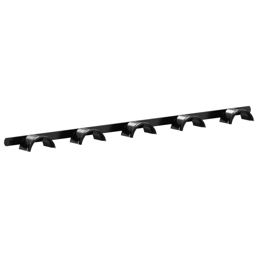 Porte-bride VidaXL pour 5 brides en fer, noir
