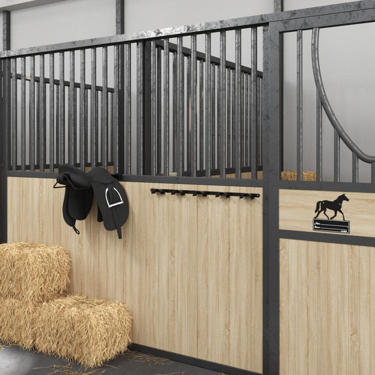 Porte-bride VidaXL pour 5 brides en fer, noir