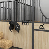 Porte-bride vidaxl avec 4 crochets en acier noir - afbeelding 3