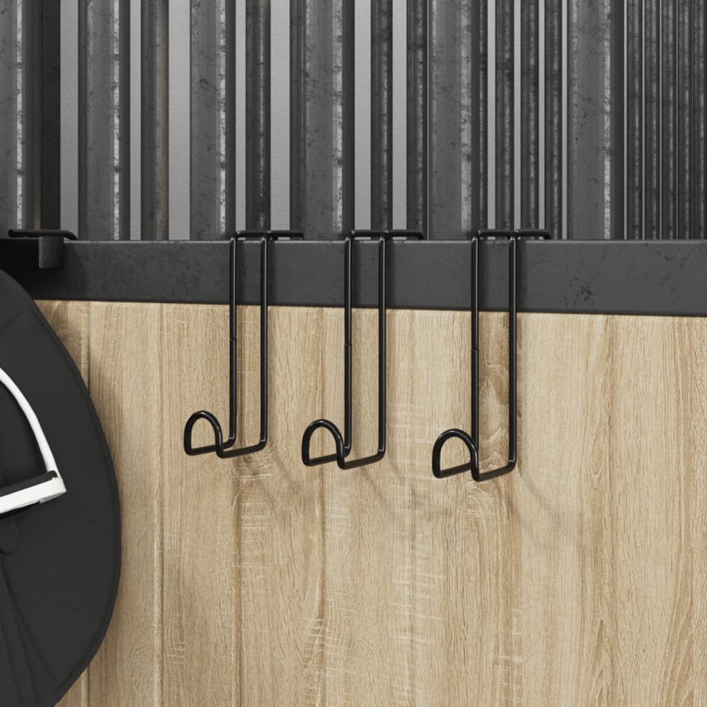 VidaXL porte-brides 3 pcs acier noir