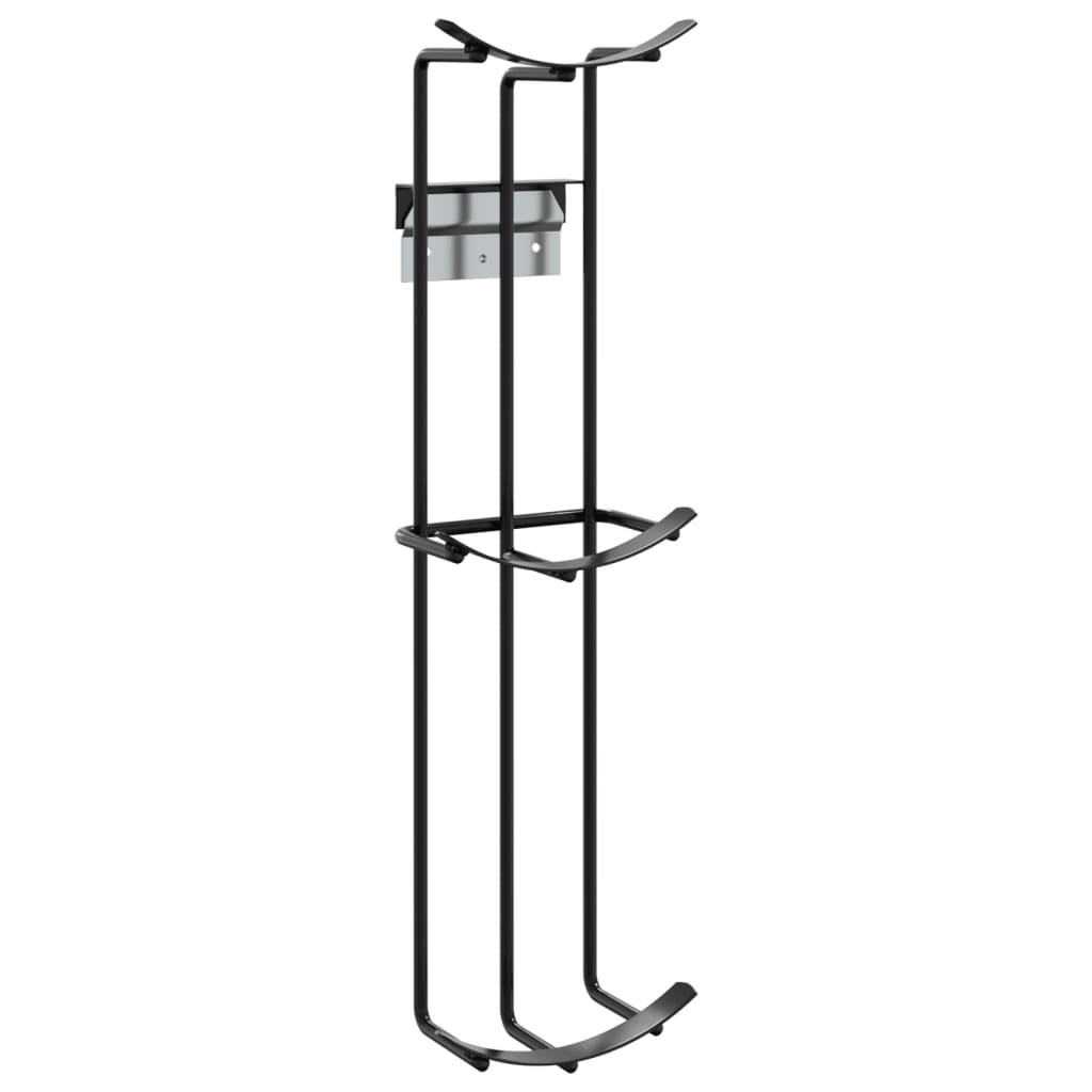 Porte-obstacle vidaxl 2 st en acier noir