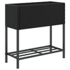Vidaxl Plannet avec schap poly rattan noir