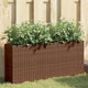 Vidaxx jardinière avec 2 pots 90x20x40 cm poly rotin marron